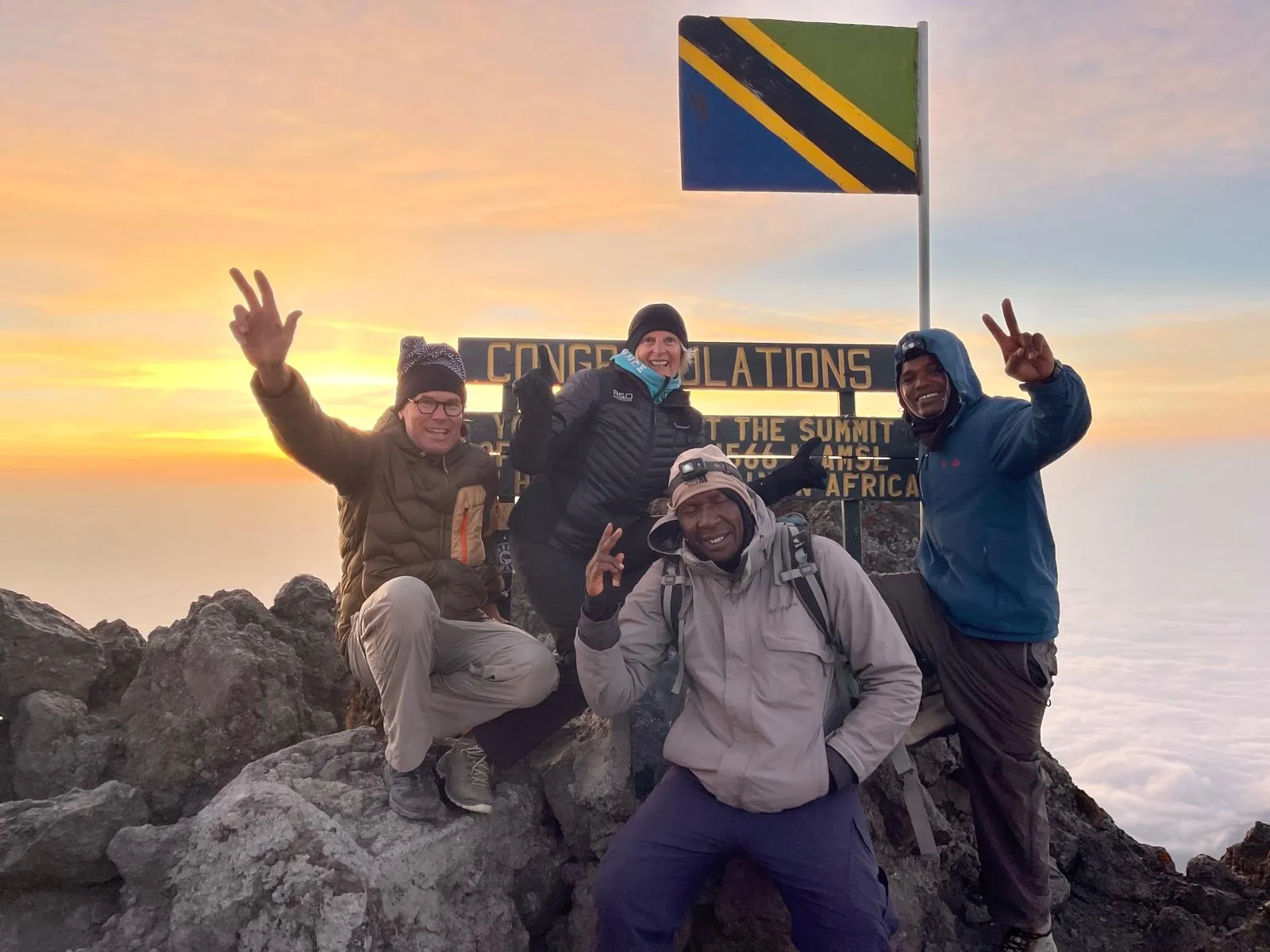 Well done team. Mt.Meru summit